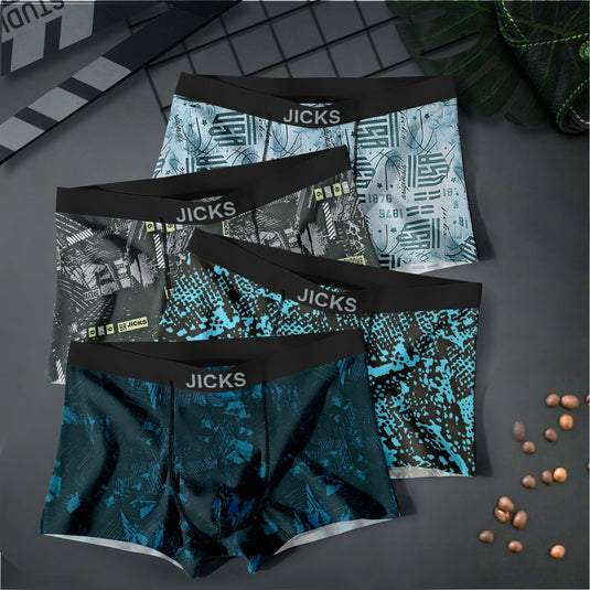 Jicks Men's Ultra-Comfort Nylon Underwear with Stretch & Anti-Bacterial Protection - Pack of 4