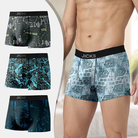 Jicks Men's Ultra-Comfort Nylon Underwear with Stretch & Anti-Bacterial Protection - Pack of 4