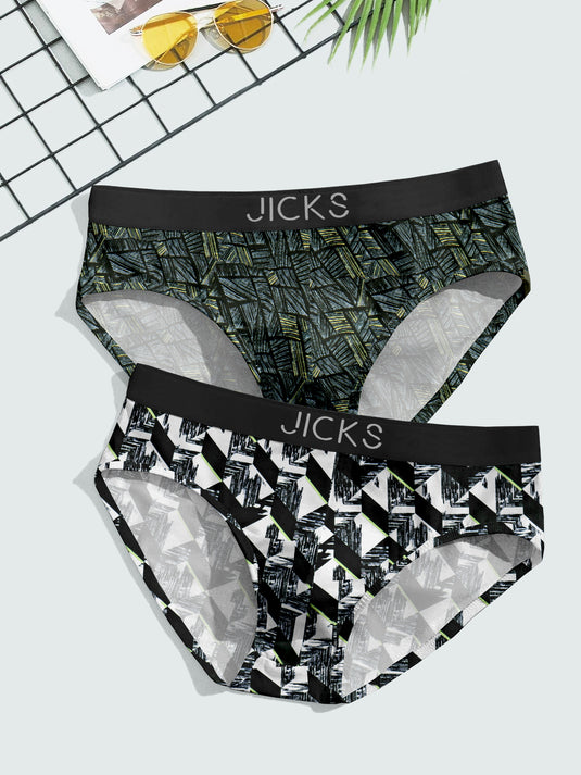 Jicks Men's Ultra-Comfort Nylon Underwear with Stretch & Anti-Bacterial Protection - Pack of 2